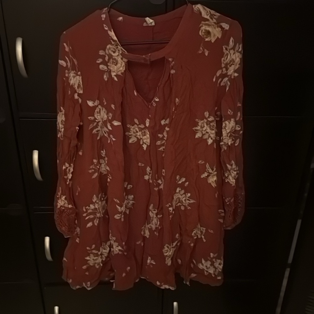 Gentle Fawn Rust Red Floral blouse